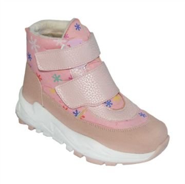 içi kürklü su geçirmez kışlık filet bot - pembe/taba/beyaz