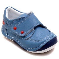 KL-341 Yeni Doğan Yürüyüş Ayakkabısı - Mavi(K) (Deri)