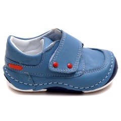KL-341 Yeni Doğan Yürüyüş Ayakkabısı - Mavi(K) (Deri)