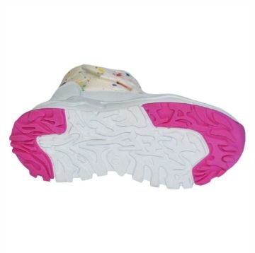 içi kürklü su geçirmez kışlık filet bot - fildişi/multicolor/beyaz
