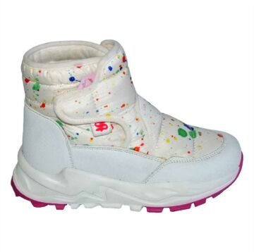 içi kürklü su geçirmez kışlık filet bot - fildişi/multicolor/beyaz
