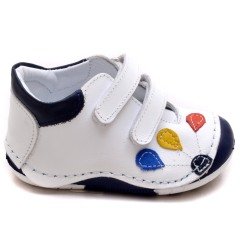 KL-341 Yeni Doğan Yürüyüş Ayakkabısı - Beyaz (Deri)