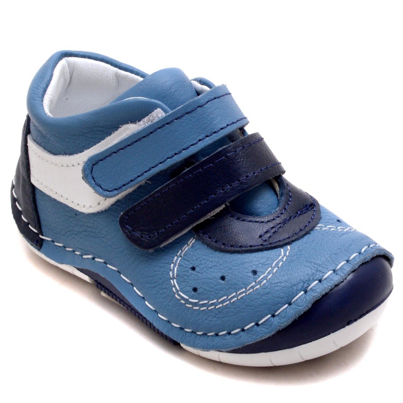 KL-345 Yeni Doğan Yürüyüş Ayakkabısı - Mavi(L) (Deri)