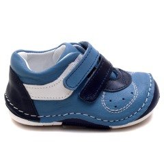 KL-345 Yeni Doğan Yürüyüş Ayakkabısı - Mavi(L) (Deri)