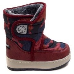SB-13 Bebe Desenli Uzun Kışlık Bot - Bordo