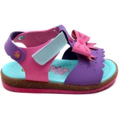 SB-222 Kız Çocuk Bebe Sandalet - Mor/Pembe
