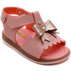 SB-222 Kız Çocuk Bebe Sandalet - Yavruağzı