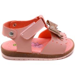 SB-222 Kız Çocuk Bebe Sandalet - Yavruağzı