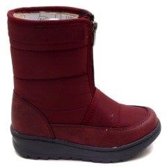 CV-431 Patik Fermuarlı Uzun Bot - Bordo