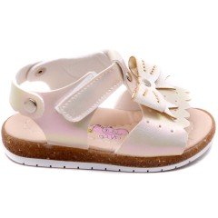 SB-222 Kız Çocuk Bebe Sandalet - Krem
