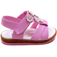SB-224 Kız Çocuk Bebe Sandalet - Pembe