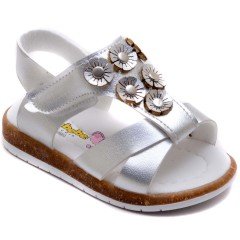SB-224 Kız Çocuk Bebe Sandalet - Gri