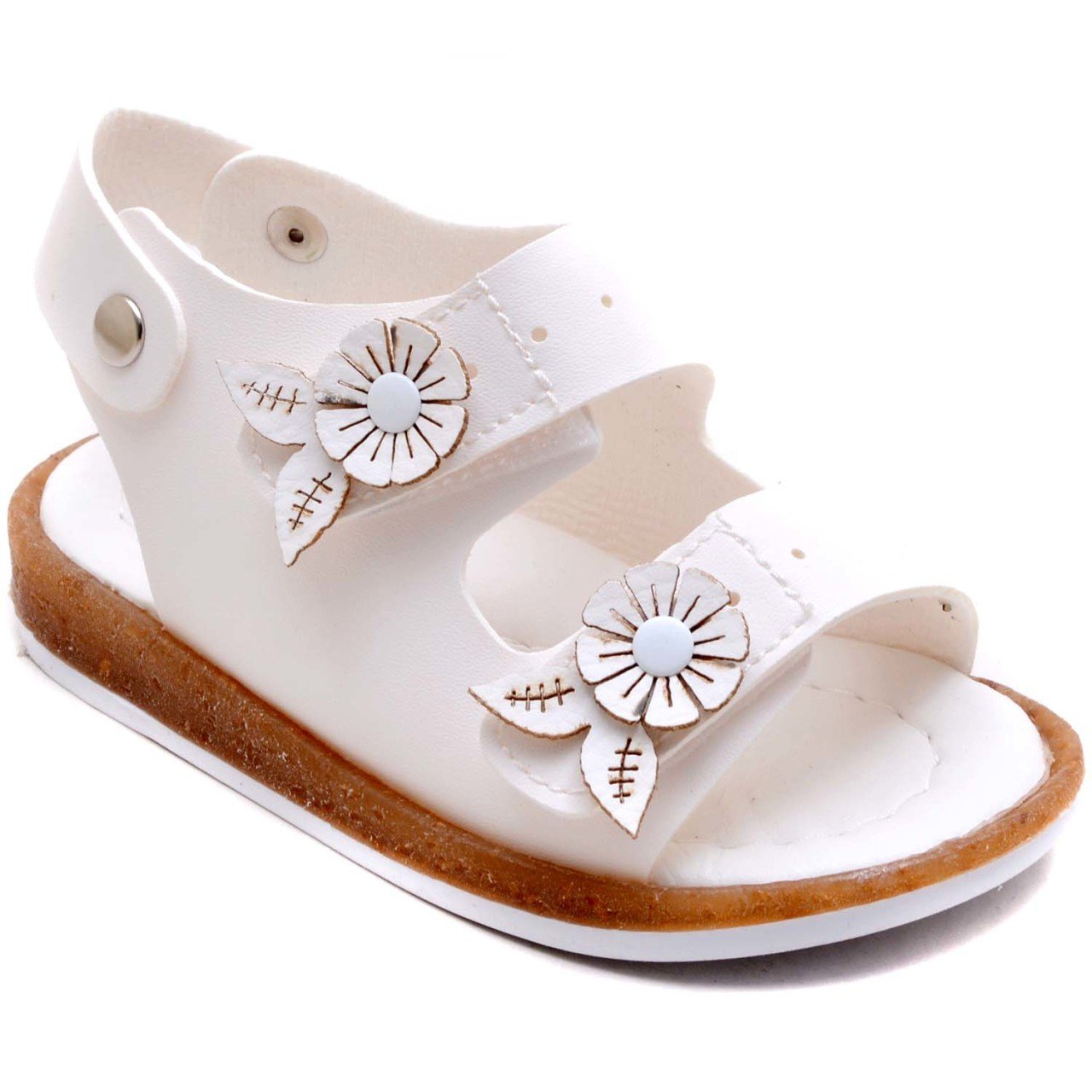 SB-226 Kız Çocuk Bebe Sandalet - Beyaz