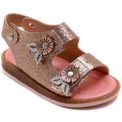 SB-226 Kız Çocuk Bebe Sandalet - Altın