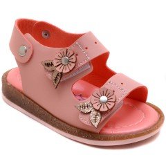SB-226 Kız Çocuk Bebe Sandalet - Yavruağzı