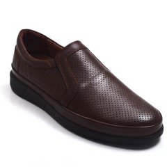 432-5  ED Erkek Bağcıksız Model Günlük Kahverengi Ayakkabı (Deri)