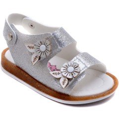 SB-226 Kız Çocuk Bebe Sandalet - Gri
