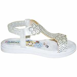 Kız Patik Taşlı Sandalet - Gümüş