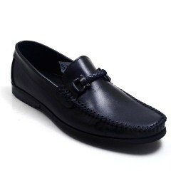 460-5  ED Erkek Tokalı Siyah Ayakkabı (Deri)