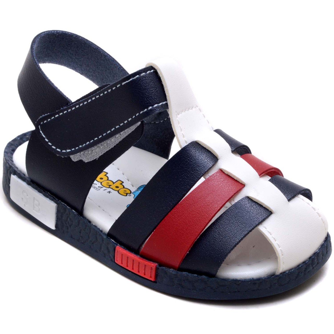 SB-260 Erkek Çocuk Bebe Sandalet - Lacivert/Beyaz
