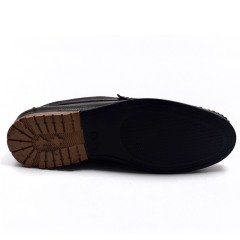 460-6  ED Erkek Düz Tokalı Kahverengi Ayakkabı (Deri)
