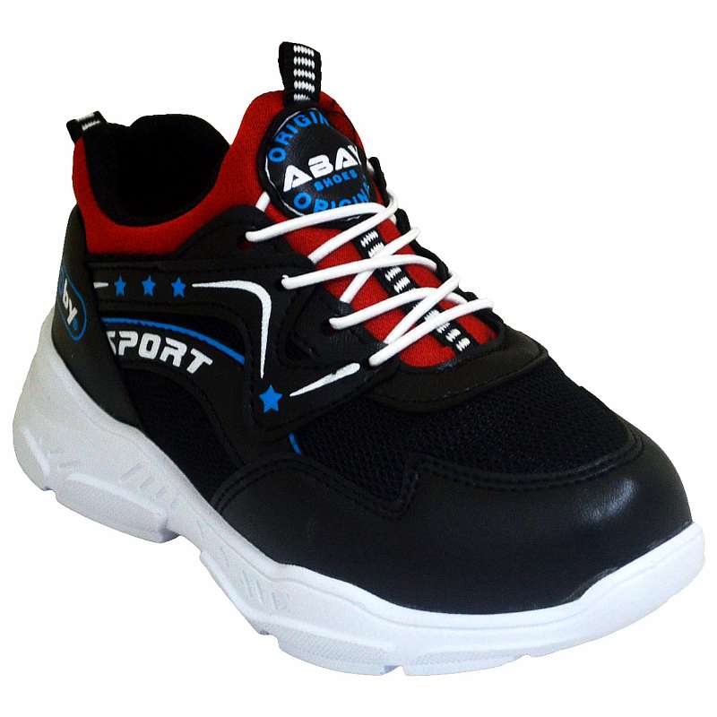 ABAY Filet Spor ayakkabı - Siyah/Beyaz/Kırmızı