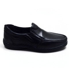 4Y-1  ED Erkek Delikli Siyah Ayakkabı (Deri)