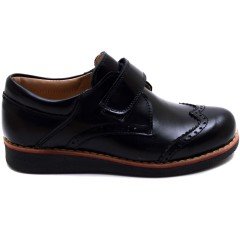 Y&Y 318 Filet Okul Ayakkabısı - Siyah (Deri)