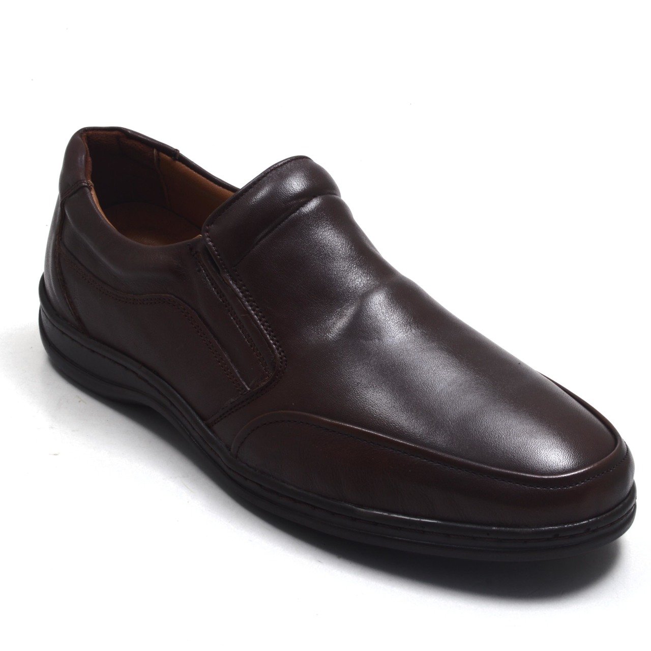 4Y-2  ED Erkek Düz Kahverengi Ayakkabı (Deri)