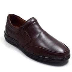4Y-3  ED Erkek Düz Kahverengi Ayakkabı (Deri)