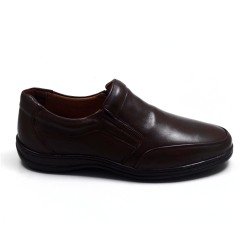 4Y-3  ED Erkek Düz Kahverengi Ayakkabı (Deri)