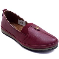 611-LD Zenne Düz Cilt Ayakkabı - Bordo (Deri)