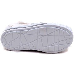 SB-322 Kız Çocuk Bebe Sandalet - Beyaz/Gri