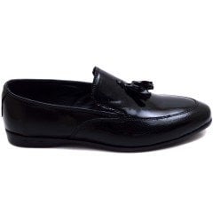 Y&Y 415 Garson Rugan Okul Ayakkabısı - Siyah (Deri)