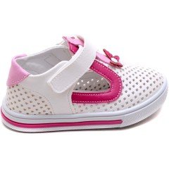 SB-324 Kız Çocuk Bebe Sandalet - Beyaz/P