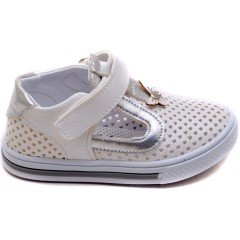 SB-324 Kız Çocuk Bebe Sandalet - Beyaz/G