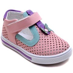 SB-324 Kız Çocuk Bebe Sandalet - Yavruağzı
