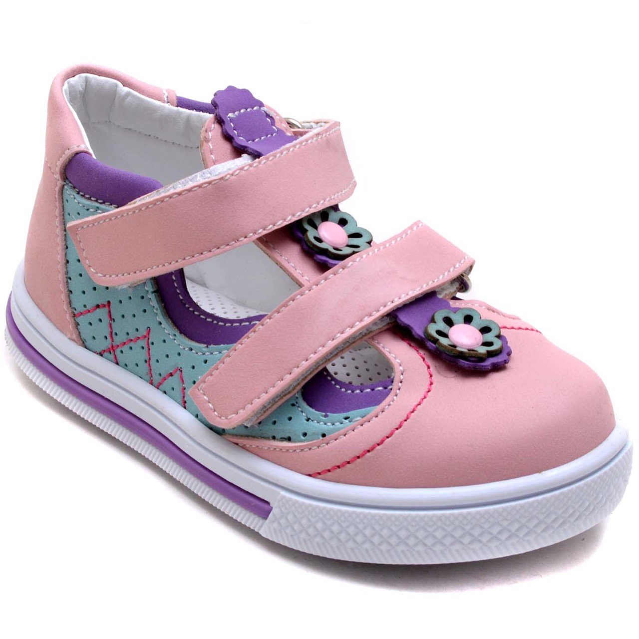 SB-326 Kız Çocuk Bebe Sandalet - Yavruağzı