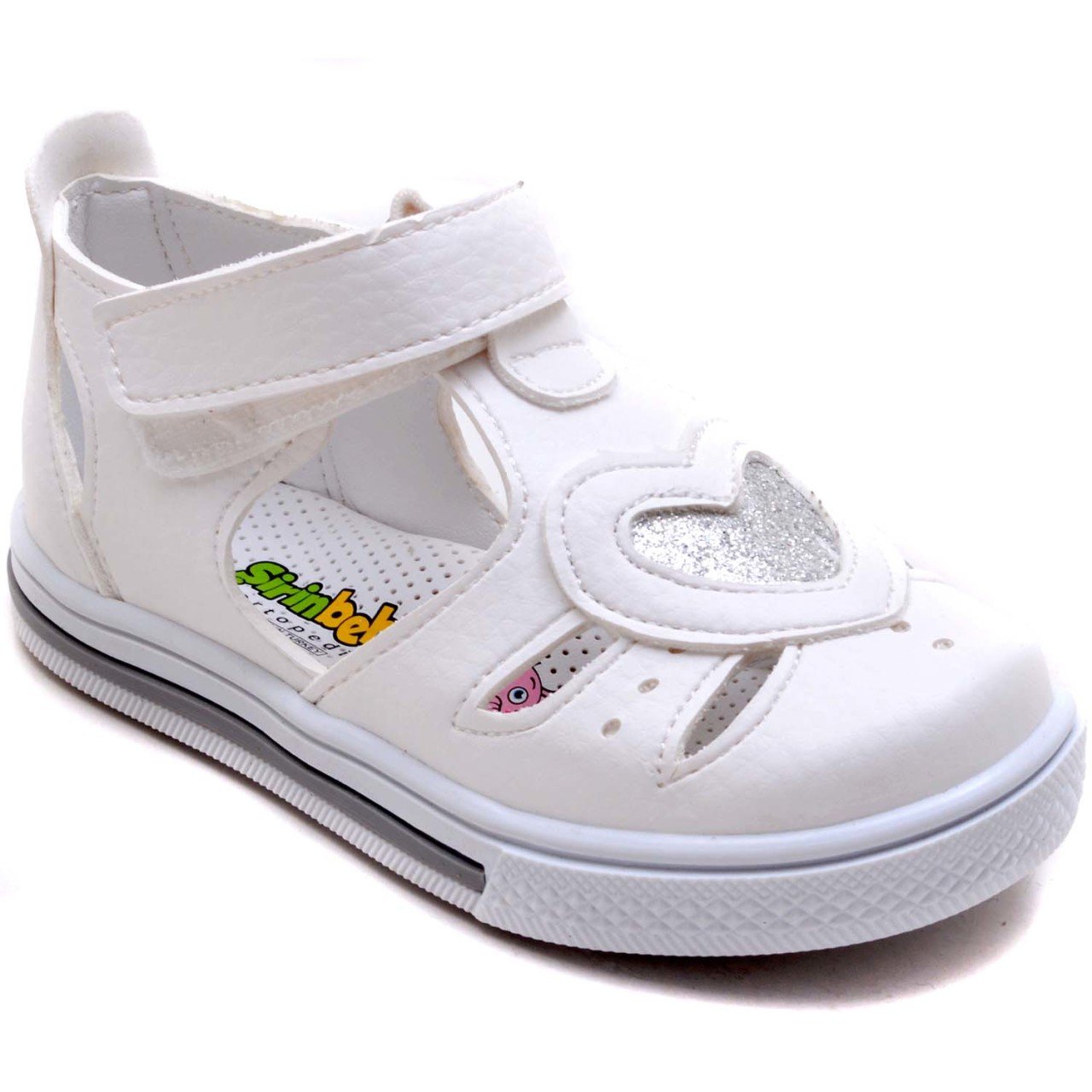 SB-328 Kız Çocuk Bebe Sandalet - Beyaz