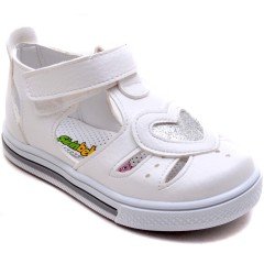 SB-328 Kız Çocuk Bebe Sandalet - Beyaz