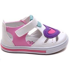 SB-328 Kız Çocuk Bebe Sandalet - Beyaz/P