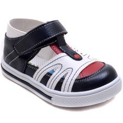 SB-360 Erkek Çocuk Bebe Sandalet - Lacivert/Beyaz