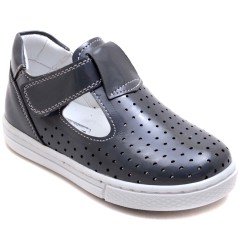 EYS-12 Cırtlı Bebe Sandalet - Gri