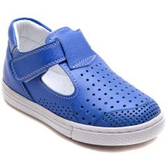 EYS-12 Cırtlı Bebe Sandalet - Mavi
