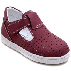 EYS-12 Cırtlı Bebe Sandalet - Bordo