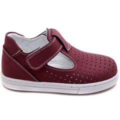 EYS-12 Cırtlı Bebe Sandalet - Bordo