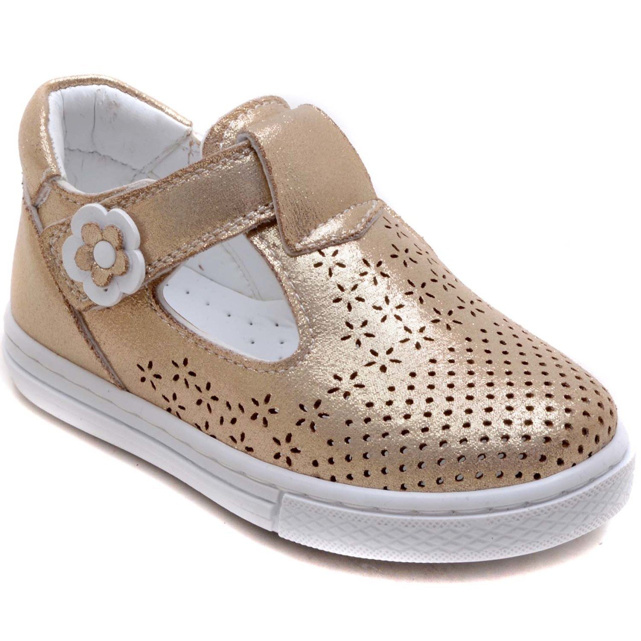 EYS-15 Cırtlı Bebe Sandalet - Altın