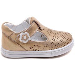 EYS-15 Cırtlı Bebe Sandalet - Altın