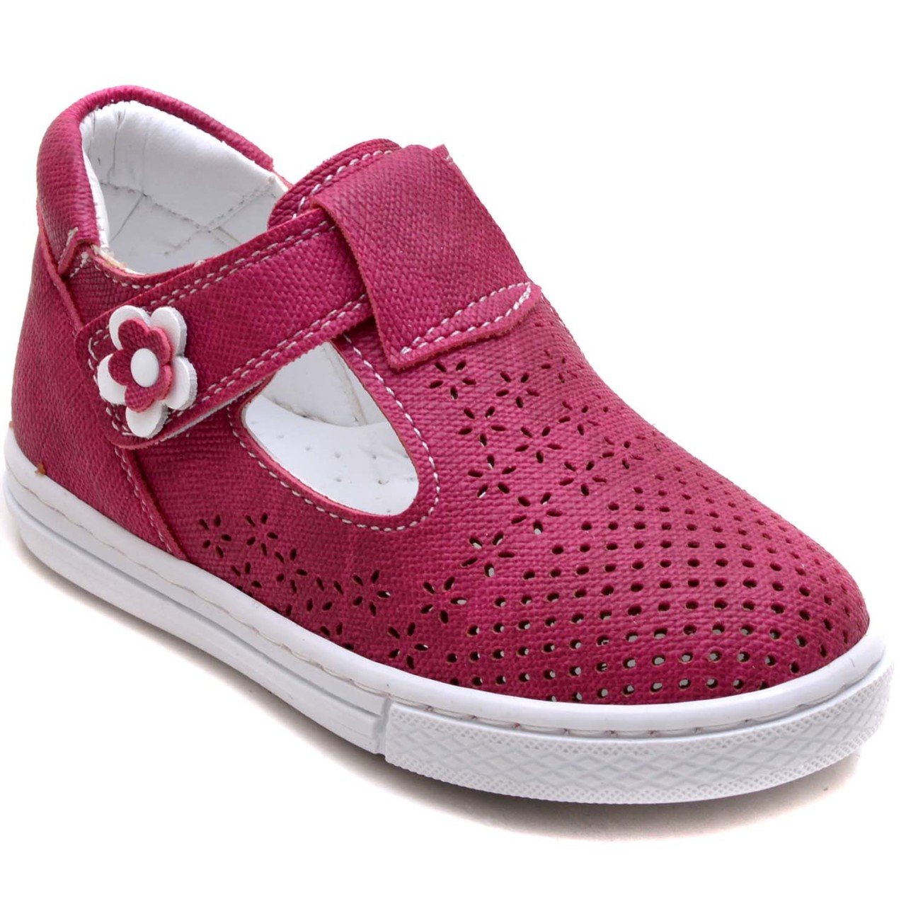EYS-15 Cırtlı Bebe Sandalet - Fuşya
