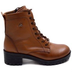KLS-14 Kışlık Kadın Bot - Taba (Deri)